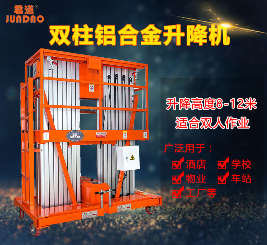 廣東東莞10米雙柱式鋁合金升降機(jī)