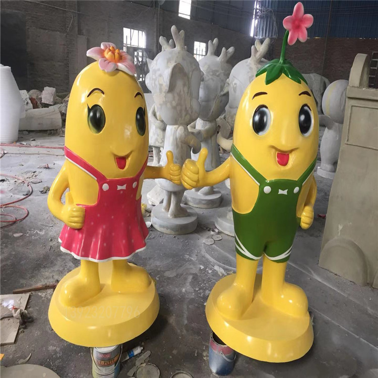 揭阳玻璃钢彩绘卡通人物雕塑定制