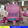 廣州廣場主題公仔雕塑、粉色玻璃鋼卡通定制