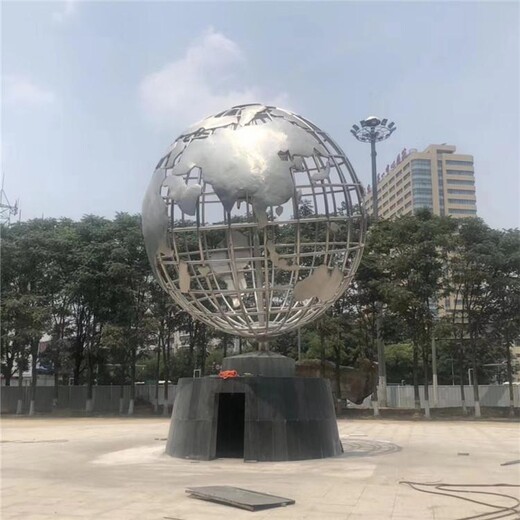 不銹鋼地球儀雕塑轉(zhuǎn)動地球儀雕塑校園文化景觀雕塑