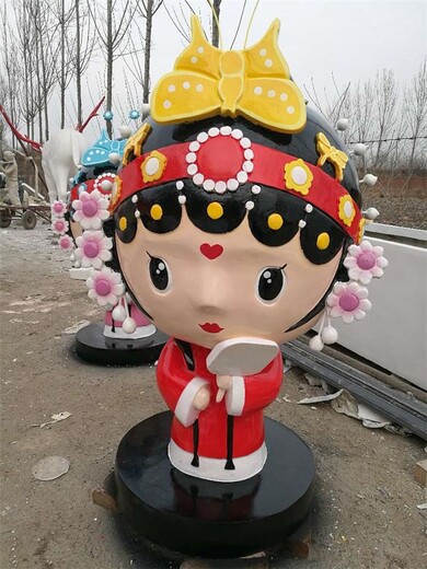 玻璃鋼卡通戲曲人物雕塑戲劇人物卡通雕塑