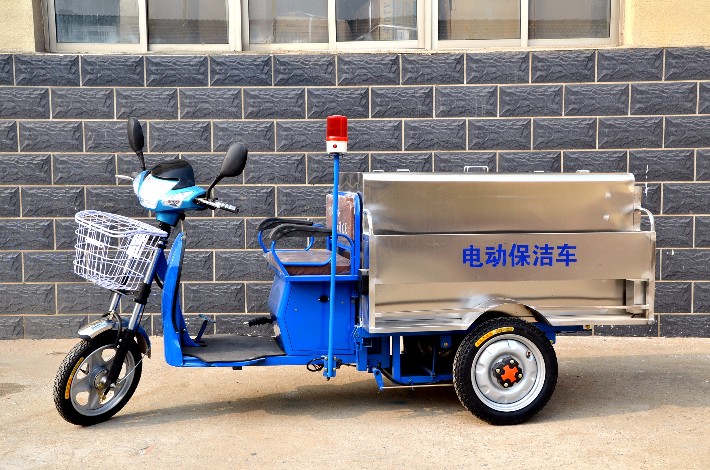 北京不锈钢电动三轮保洁车电动垃圾车厂家不锈钢电动车直销