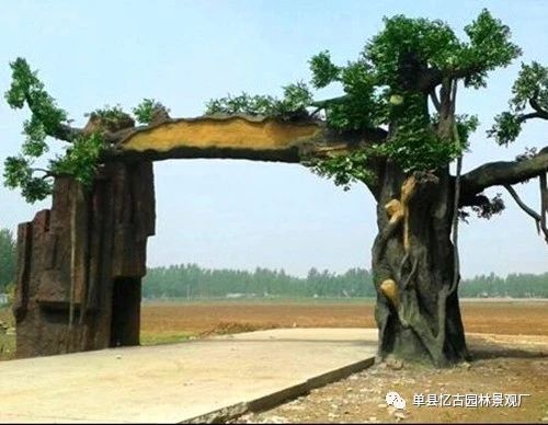新鄉(xiāng)假樹大門安裝設計_假樹大門承包單位