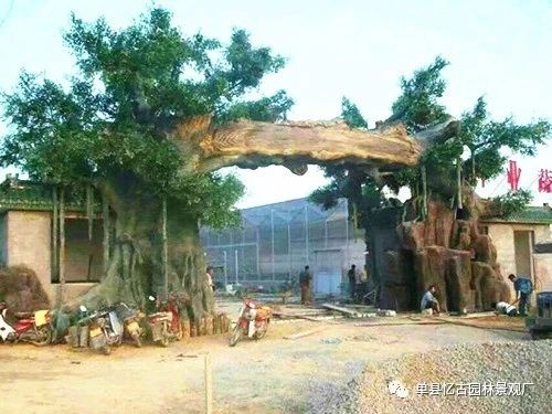 蘇州假樹(shù)大門景觀_蘇州防火假樹(shù)大門_江蘇塑石假樹(shù)大門價(jià)格
