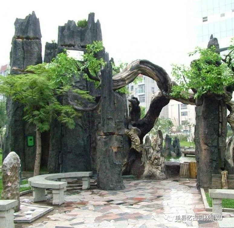 南阳假树大门制作河南南阳假树大门雕塑