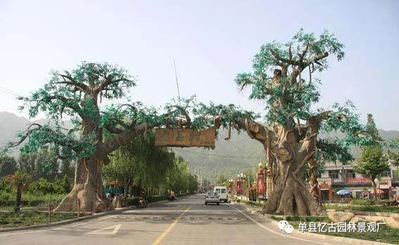 呂梁水泥假樹大門施工,呂梁水泥假樹大門廠家