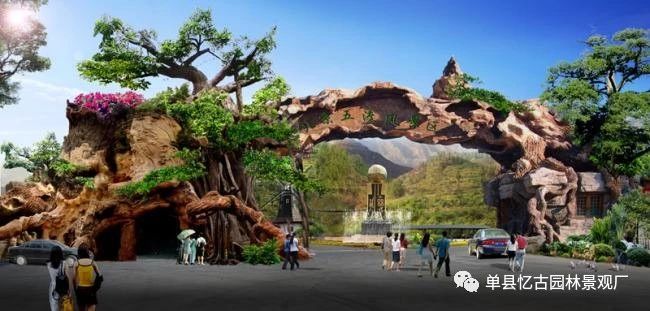 東營(yíng)水泥假樹大門公司,假山假樹大門建設(shè)隊(duì)伍
