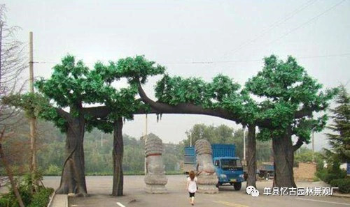 假樹大門施工圖紙,假樹大門制作工藝步驟