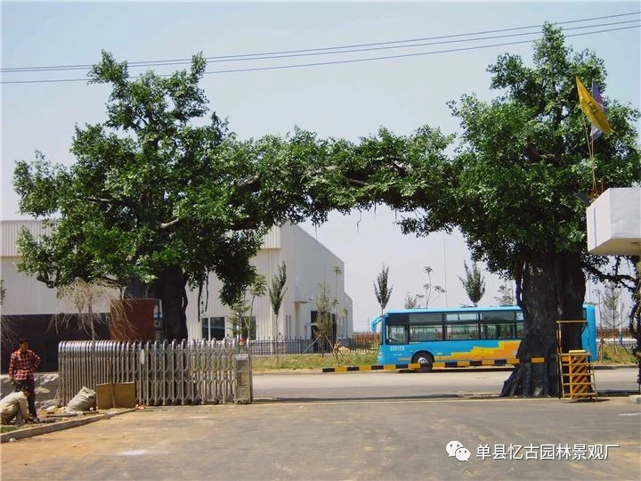 巢湖水泥假树大门_水泥假树大门制作报价