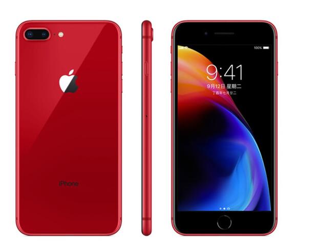 5.5寸iPhone8plus手机红色4G+64G苹果8plus手