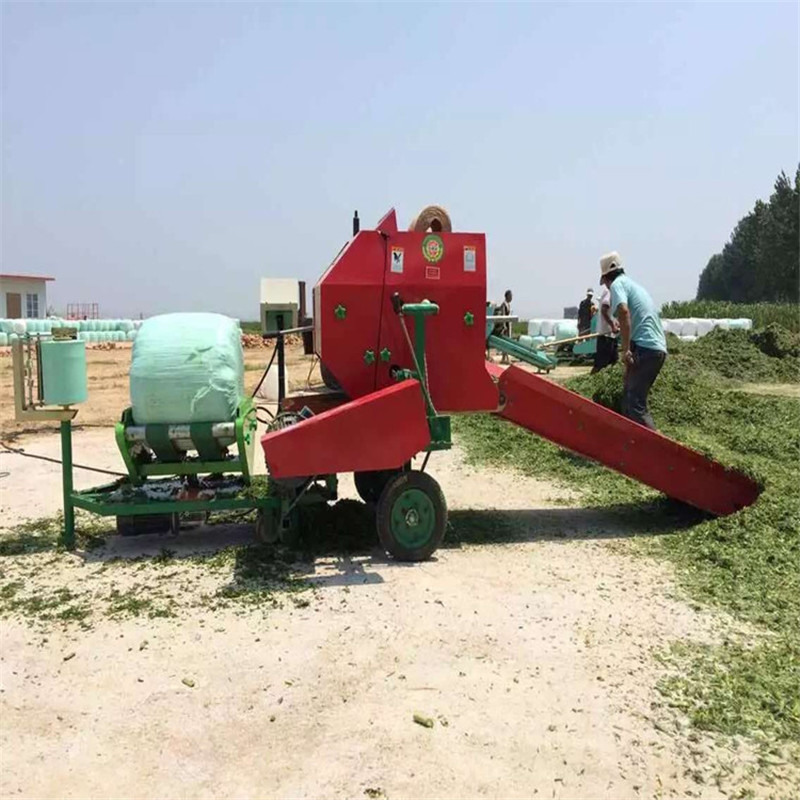 全自动青储包膜机玉米秸秆打包机小型青贮打捆机