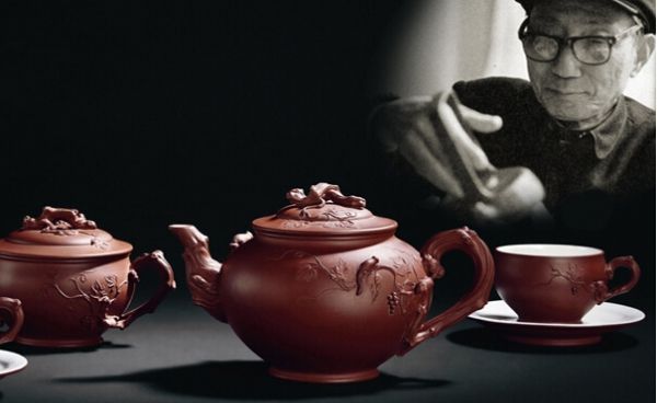 顾景舟制松鼠葡萄十头套组茶具:成交价9200万 顾景舟紫砂壶代表作
