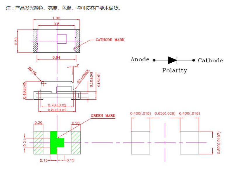 台铭光电0402贴片红光led灯珠汽车电子,手机数码等