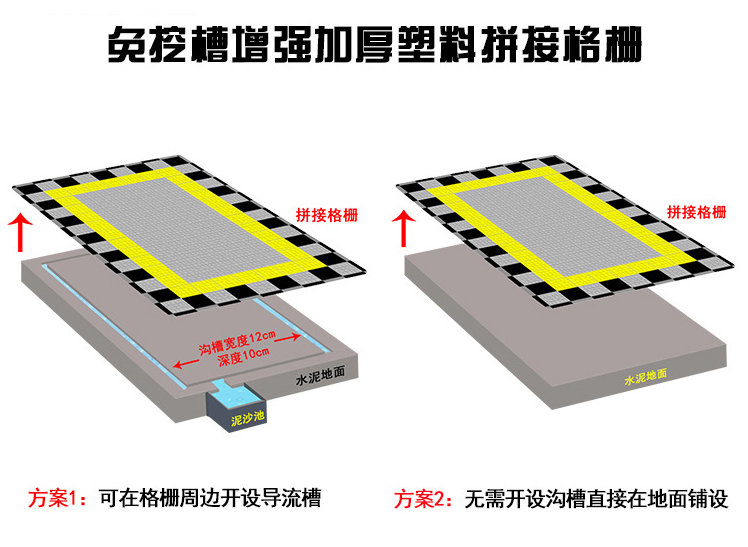 上海自助洗车排水格栅塑料防滑排水板厂家