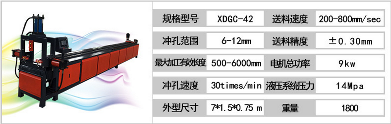 英纳伟特小导管冲孔机参数图