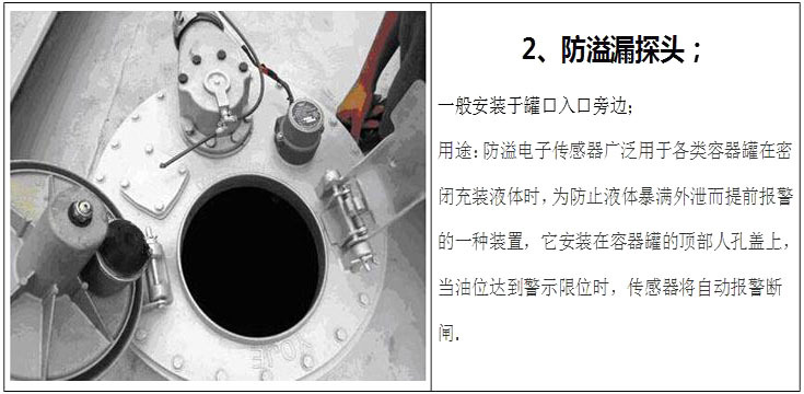 东风锐铃防溢漏控探头细节及说明：