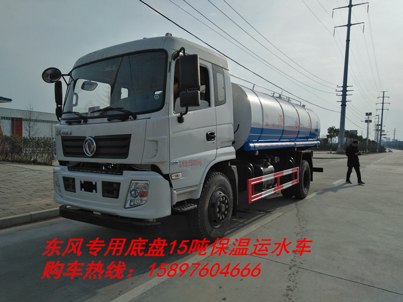 3950轴距多利卡洒水车_东风多利卡D9保温运水车_CLW65QZF-40/45N洒水泵多少钱