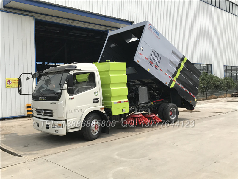 5方扫路车_多利卡洗扫车价格_新型小型湿式扫地车