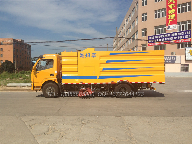 萍乡市园区环卫道路扫路车_东风8吨洗扫车价格_全吸式扫路车售价