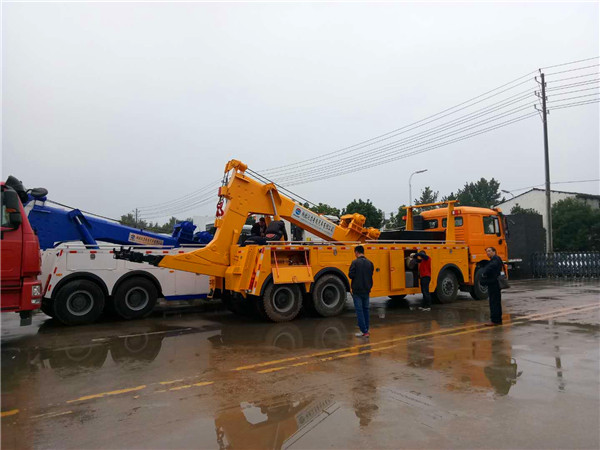 广安市陕汽德龙一拖二清障车家强 _一拖二平板道路清障车