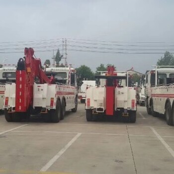 丹东市全落地道路救援车_平板吊清障拖车