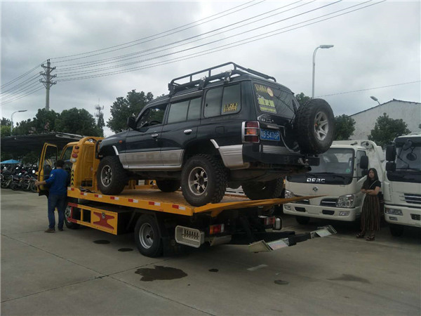 程力五十铃黄牌一拖二道路救援拖车现车销售