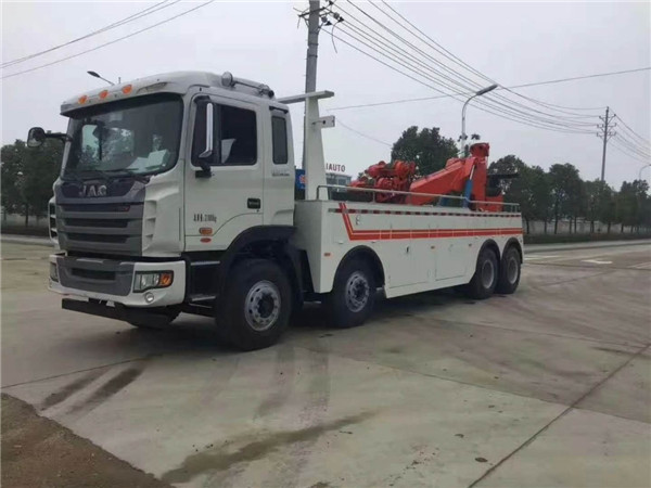 湘潭市合力清障车_一拖二平板蓝牌道路清障车