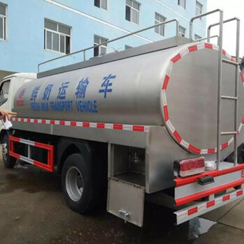 8方解放羊牛奶罐车国五_10吨鲜奶运输车图片