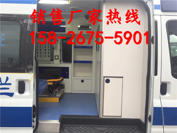 秦皇岛市福特V348长轴医疗救护车_福特高顶救护车配置