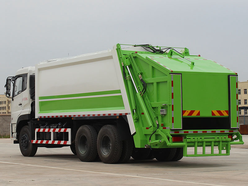 压缩式垃圾运输车后八轮18吨天龙压缩垃圾车图片