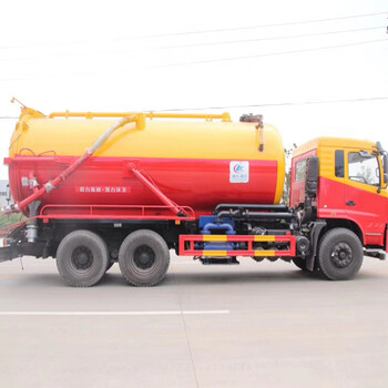 后八轮东风专底清洗吸污车_管道清洗车