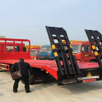和田地区25吨挖机拖车平板车运输车折叠平板车配件