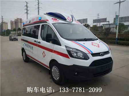 福特新全顺V362短轴转运型救护车_120救援救护车厂家