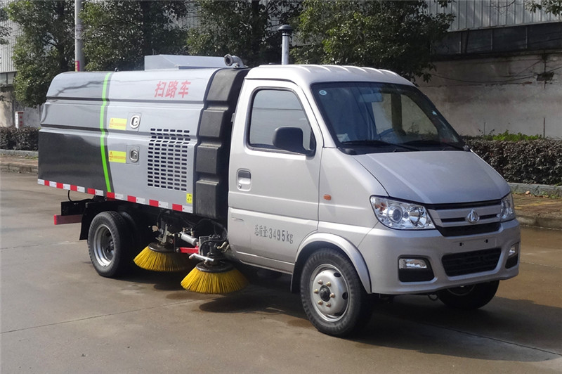 长安小型扫路车-道路清扫车左45°角度图片