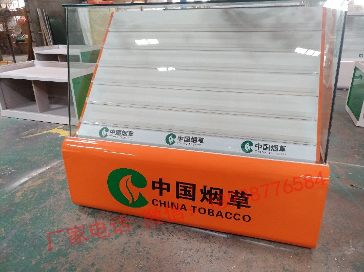 中国烟草展示柜台木质烤漆定做制便利店超市烟柜玻璃收银柜子