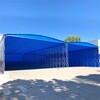 定制漳州推拉籃球場雨棚戶外移動倉庫篷安裝設計