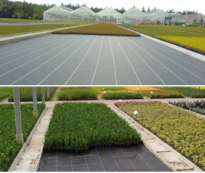 聚丙烯防老化編織布 PP塑料扁絲編織土工布園藝防草布除草布示例圖6