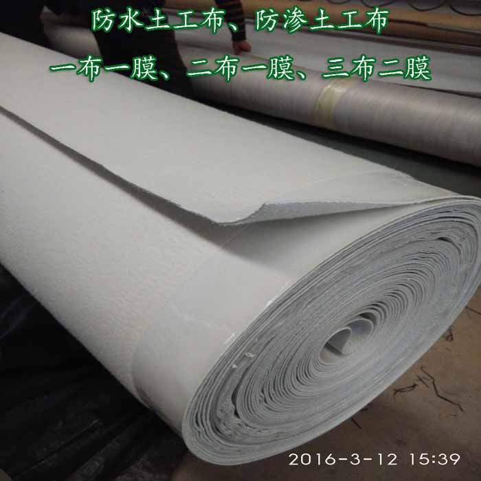 生產(chǎn)短纖針刺14Kn/m非織造800克復合土工膜布膜復合結(jié)構(gòu)示例圖4