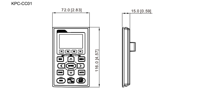 台达变频器CP2000操作面板尺寸