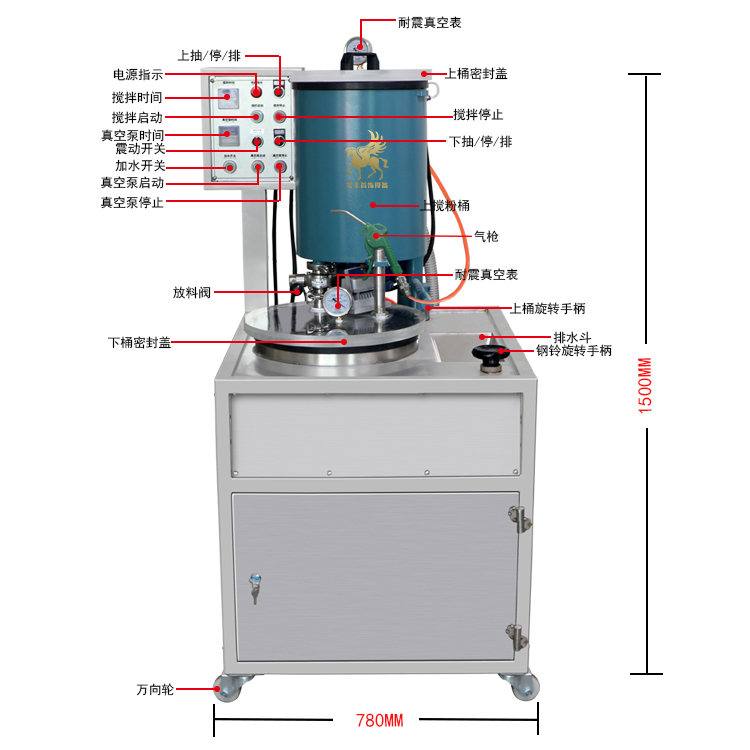 倒模配套设备全自动石膏粉真空搅拌机首饰加工铸造