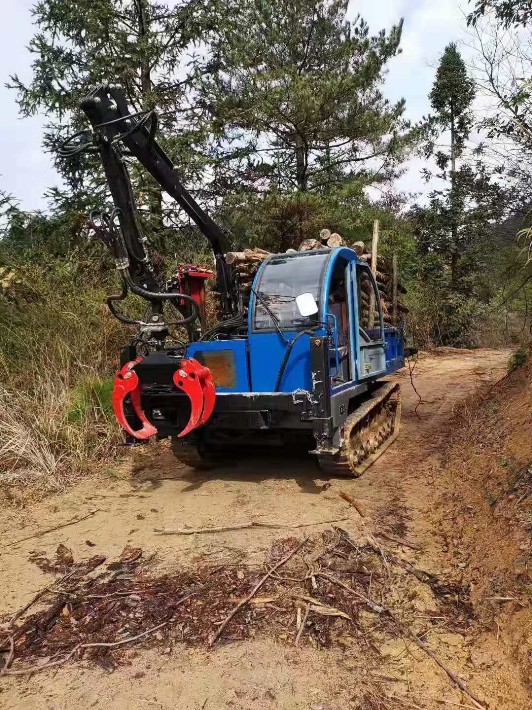 定做履带底盘抓木机4吨小型低速履带翻斗车