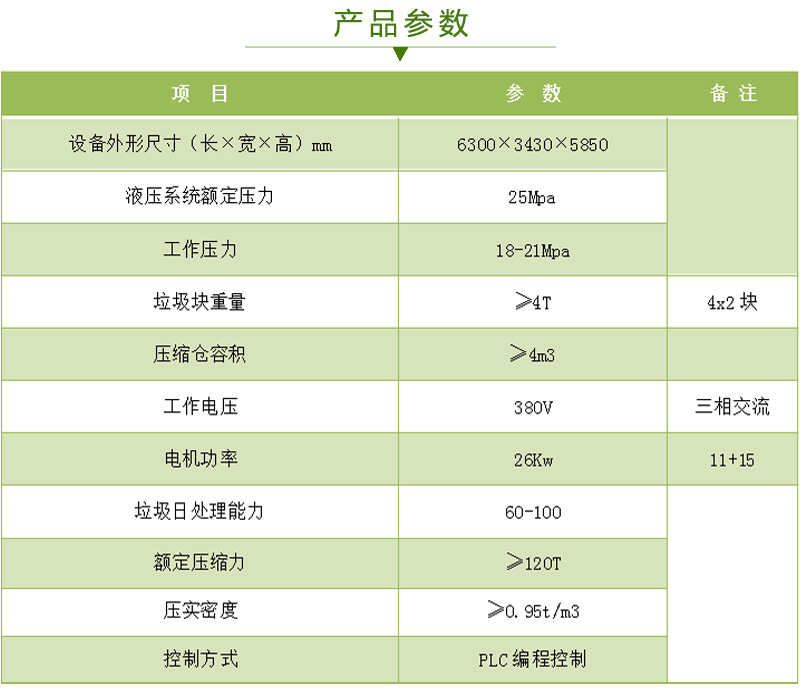 垂直式垃圾中转站垃圾压缩机报价开拓者