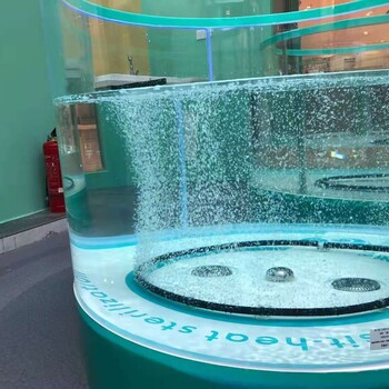 卢湾区钢化玻璃环保圆池设备定做节能圆形玻璃池品牌厂家