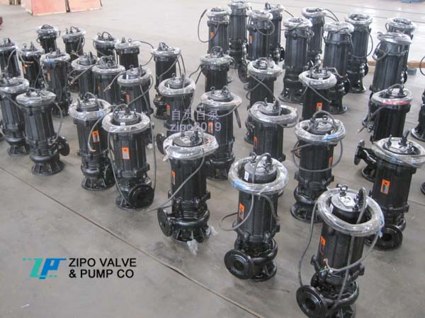 自贡自泵水泵厂ZWQ及ZQW型带切割无堵塞铸铁潜水泵排污泵可带耦合