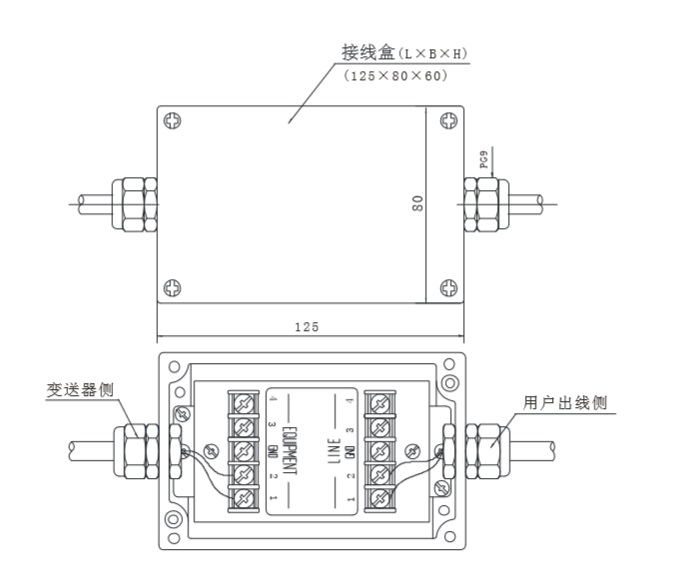 LP100型4mA～20mADC保护器外形尺寸