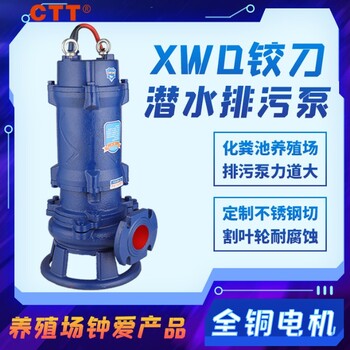 XWQ立式切割排污泵地铁地下室污物切割泵带合金铰刀潜污泵