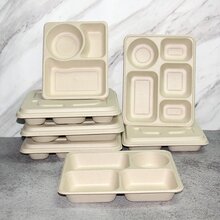 环保餐具一次性餐盒外卖盒一次性餐具秸秆餐盒图片