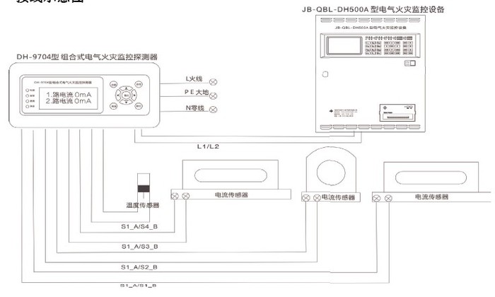 泛海三江dh-9704组合式电气火灾监控探测器