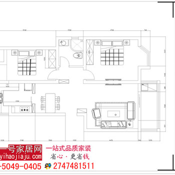 凯阳花园85平装修案例-南京一号家居网