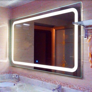 供應酒店led燈鏡一體發光鏡浴室防霧鏡